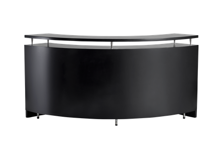 Disk, halvmåne, 2430x400x1100mm, svart